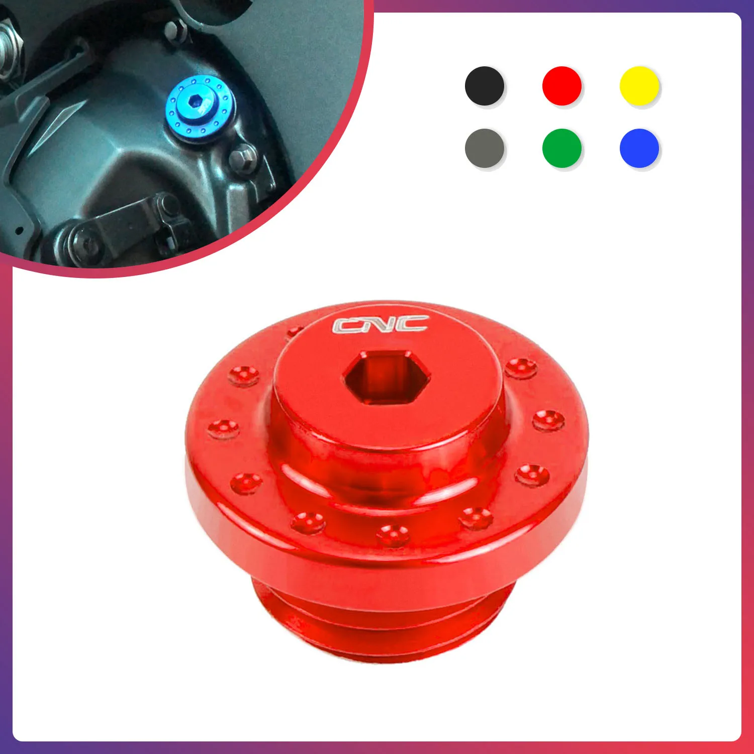 Universal Motorcycle Aluminum Engine Oil Filler Cap Cover M20*2.5 | Автомобили и мотоциклы