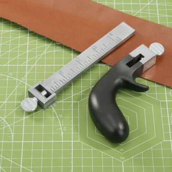 

1pcs Draw Gauge Aluminum Alloy Leather Strap Cutter Belts Hand Tools Cutting