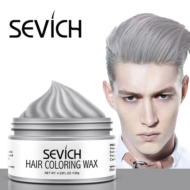 Sevich Hair Color Wax Silver Grey Temporary Hair Dye Men And Women
