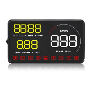 

Accurate Odometer Head Up Display Car Windshield Fuel Consumption Fatigue Alarm Digital Speedometer Large Screen OBD2 Voltage