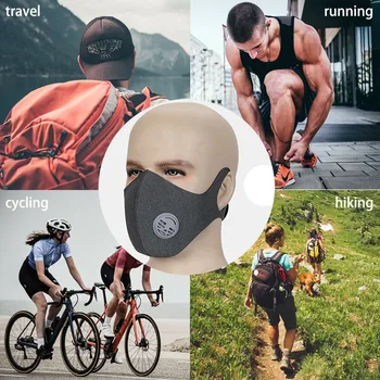 

Activated Charcoal Dust Mask Hanging Ear Masks Washable Cotton Mask 5 Ply antiPollution Reusable Windproof Running Bike Facemask