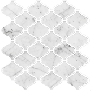 

Imitation Marble Pattern Tile Wall Sticker For Kitchen Or Bathroom,Backsplash Removable 3D Wall Tile 5Pcs