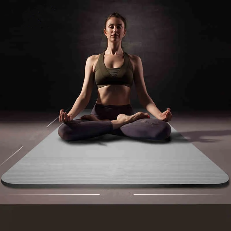 Противоскользящие сидения более гамма-коврик толстый расширенный мужской гимнастический коврик удлиненное одеяло для Упражнений 10 Размер