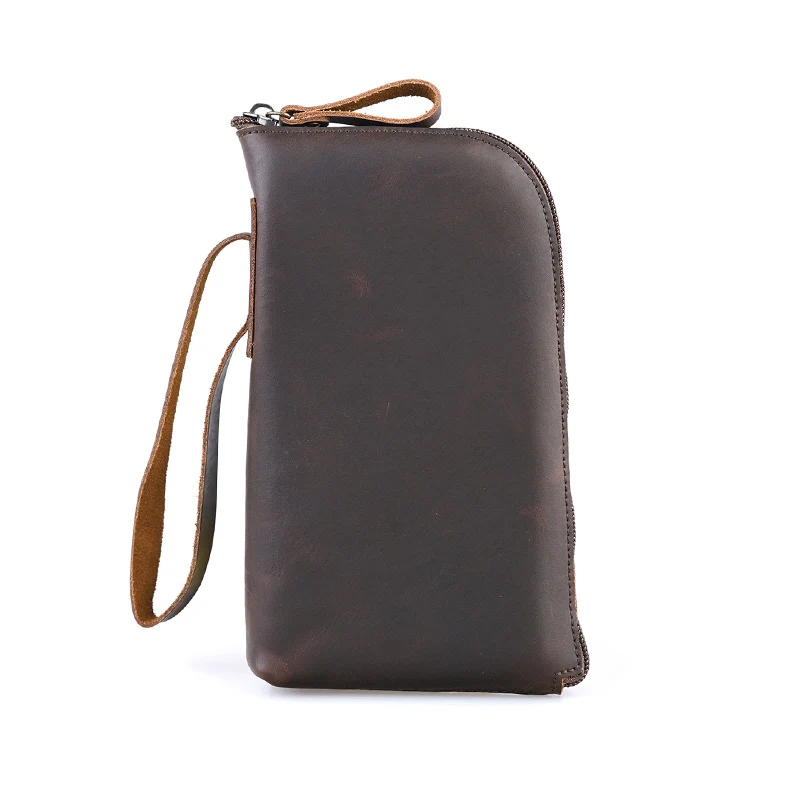 Kopen Korte Portemonnee Mannen Portemonnee Echt Leer Solid Portefeuilles