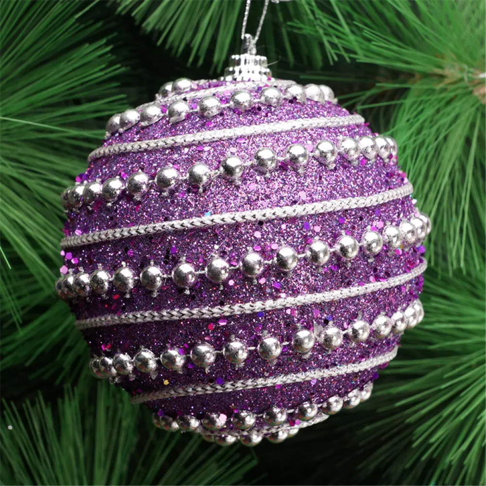 

1PC 8CM Christmas Rhinestone Glitter Baubles Balls Xmas Tree Ornament Hanging Party Decoration Gift versieringen voor feest
