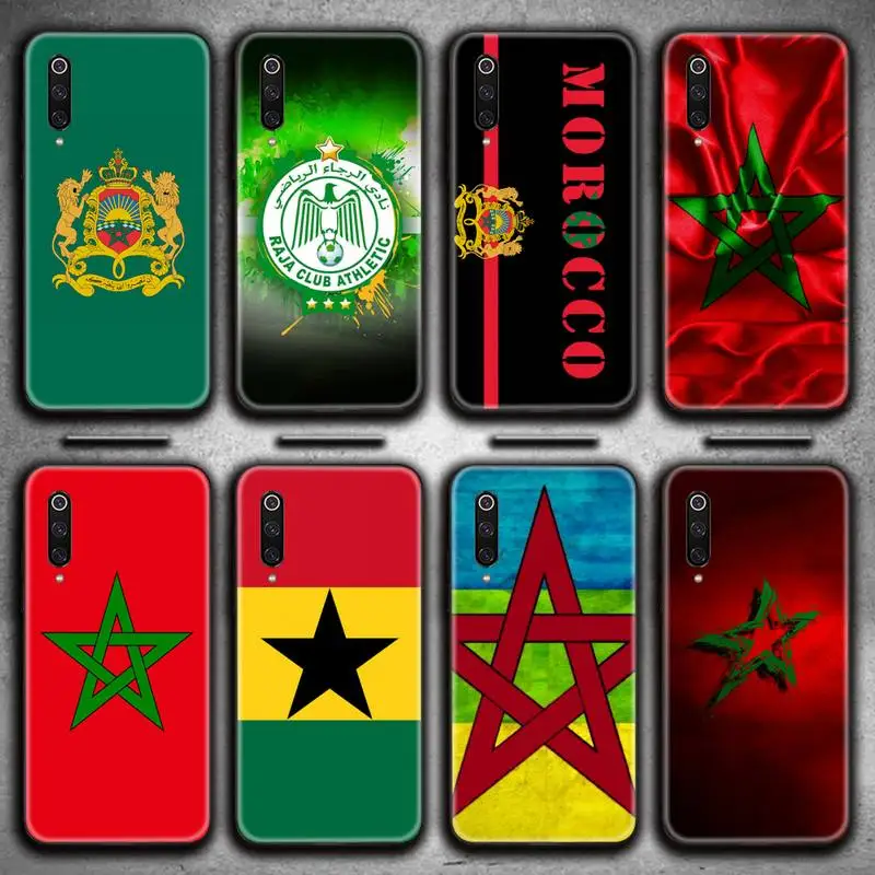 Чехол для телефона Xiaomi Mi Note 10 Lite 9T Pro xiaomi CC9 с национальным флагом Марокко герб
