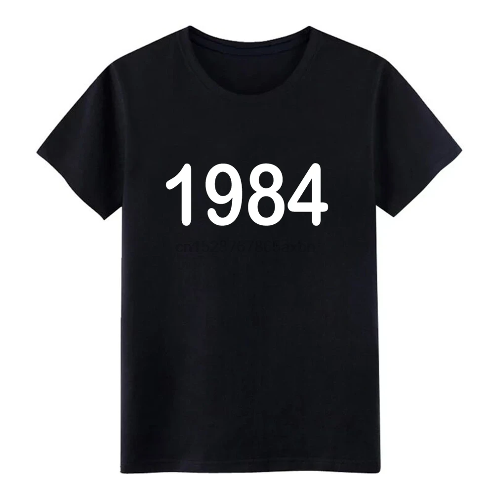 Мужская футболка 1984 дизайнерская хлопковая размера плюс 3xl уникальная посадка