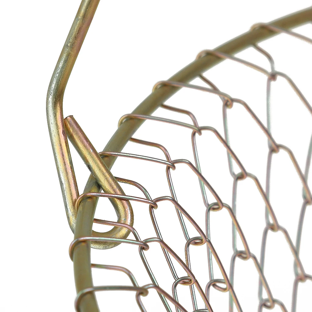 Steel Wire Fish Lobster Mesh Fishing Net Prawn Crab Cage Trap Collapsible Fish Keep Net