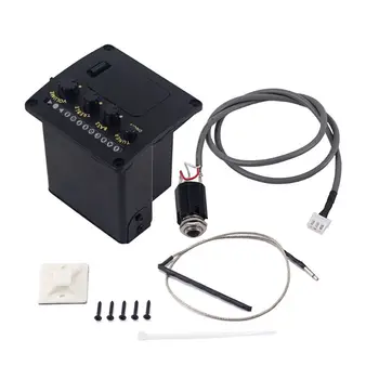 

1Set 2-Band EQ Acoustic Guitar Piezo Pickup System with Tuner Function Guitar Effects for Musical Instruments Parts