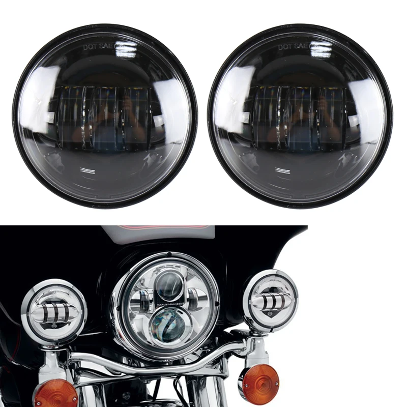 2 Pcs 4.5-Inch Fog Lamps Emitting White Light are Used for Auxiliary Lighting of Modified Motorcycles or Other 12V DC Vehicles | Автомобили