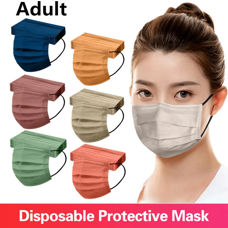 

Morandi Mascarillas Adult Disposable Mask 3-Layer Non-wove Filter Protective Masks Mascarillas Quirurgicas Homologadas Face Mask