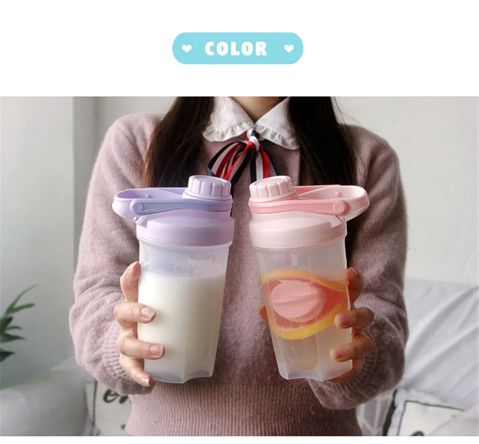Creative Shake Bottle Plastic Sports Bottles Protein Powder Mixing Outdoor Water Bottle Bpa Free Shaker Bottle 500Ml 16 Creative Shake Bottle Plastic Sports Bottles Protein Powder Mixing Outdoor Water Bottle Bpa Free Shaker Bottle 500Ml