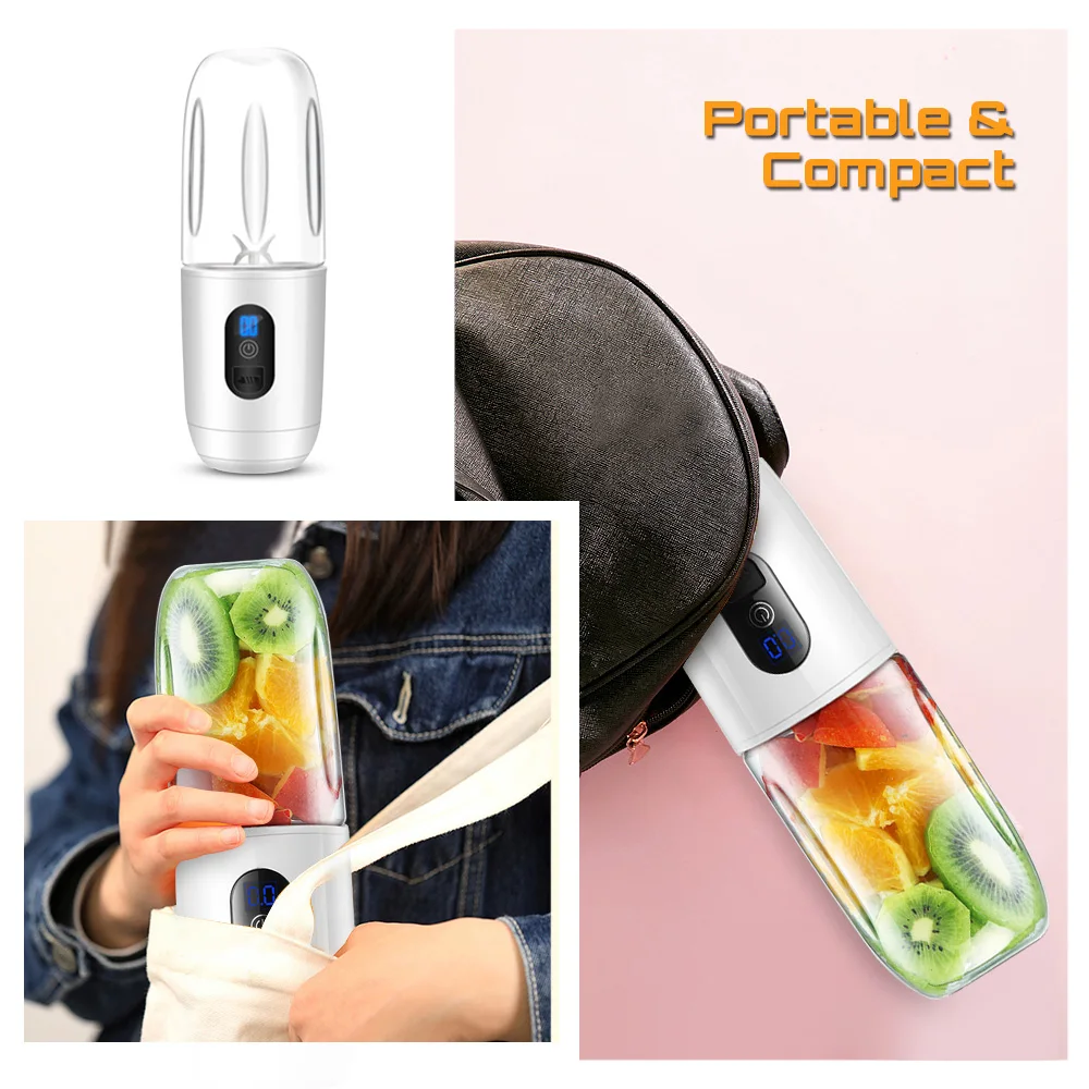 Новая USB перезаряжаемая электрическая соковыжималка, соковыжималка для смузи, портативный блендер, соковыжималка, чашка для домашнего апельсинового сока, чашка-миксер, бутылка