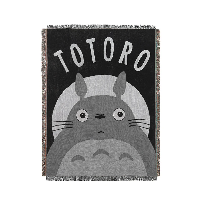 

120x150cm Grey Totoro Blanket Tapestry Sofa Blanket Thicken Thread Blanket Sofa cover