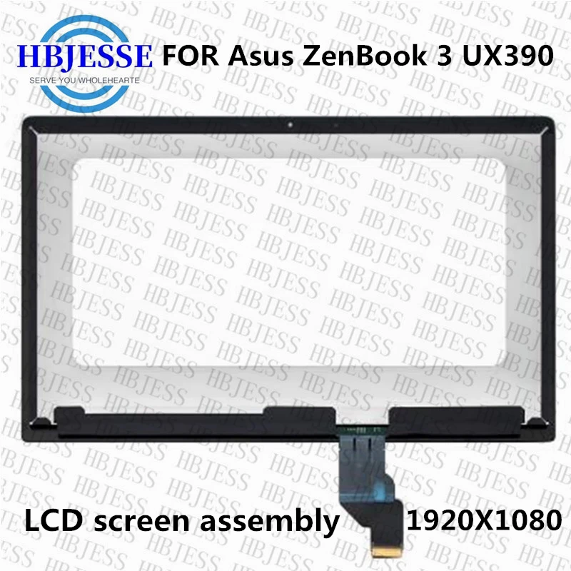 

Original 12.5" FHD FOR Asus ZenBook 3 UX390 UX390U UX390UA UX390UAK B125HAN03.0 LCD Screen LCD Assembly