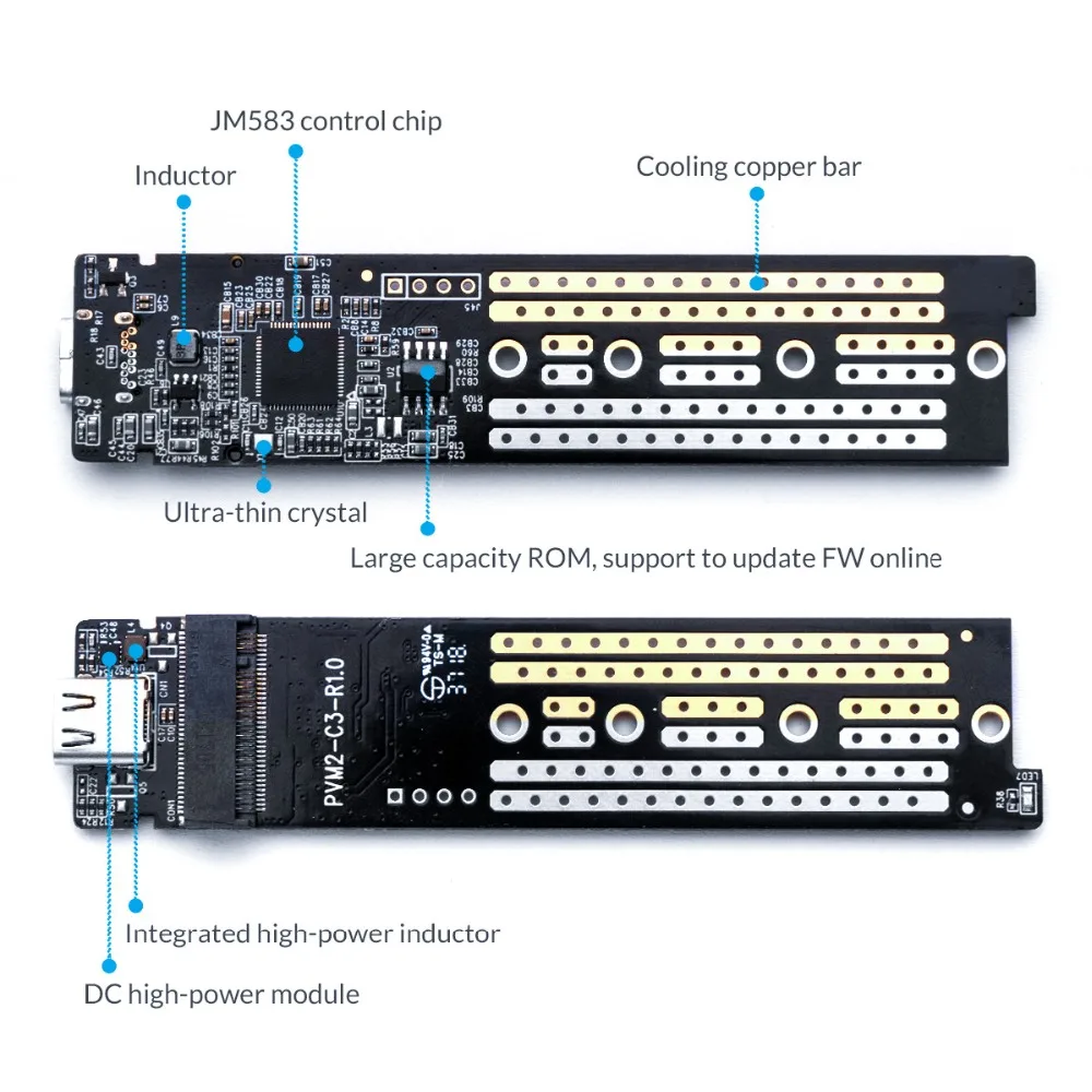 ORICO алюминиевый M.2 Накопитель SSD с протоколом NVME чехол USB C USB 3,1 10 Гбит/с Жесткий диск чехол поддержка UASP M.2 USB NVME корпус жесткий диск коробка