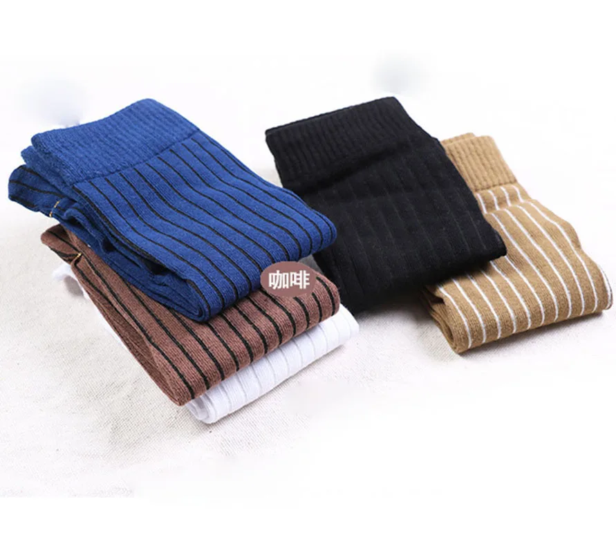 5 Pairs Man 2 Toe Tabi Socks Cotton Japanese Kimono Sandal Samurai Ninja Geta Socks Striped Solid Business Casual 2 Finger Sox