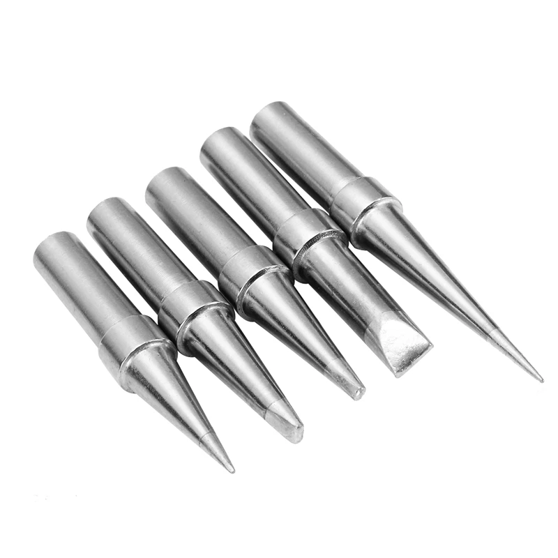 Fashion5Pcs/Set Pure Copper ETA ETB ETD ETS ETT Lead-Free Soldering Iron Tips for Weller WESD51 WESD50 WCC100