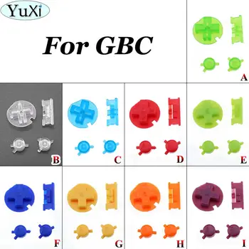 

YuXi Multi-Color Power ON OFF Buttons Keypads for Gameboy Color for GBC Colorful Buttons for GBC D Pads A B Buttons
