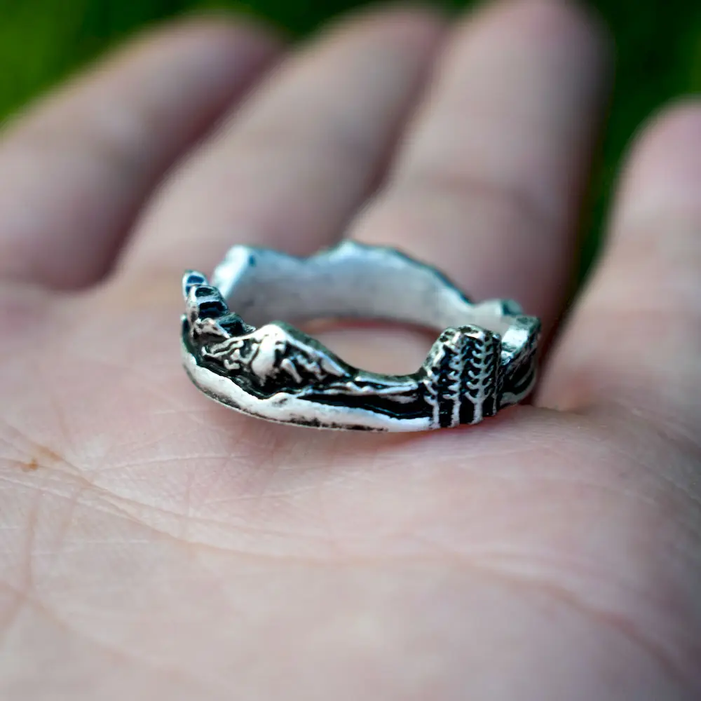 10pcw кольцо в форме гор сосна украшение поход