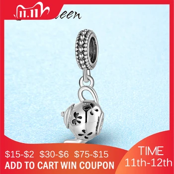 

French teapot Charm Pendant bead fine Jewelry making fit Original Charms DIY lady silver Bracelets 925 Sterling Silver
