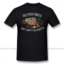 Футболка Bob Ross футболка BOB ROSS NO eraps HAPPY accident Милая футболка с принтом модная футболка с коротким рукавом большого размера