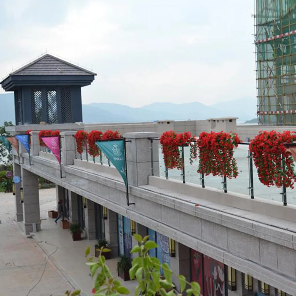 Fake Hanging Flowers Artificial Violet Flower Wall Wisteria Basket Hanging Garland Vine Fake Silk Many colors optional