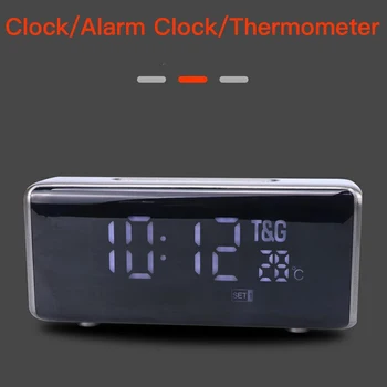 

tg174 novel clock wireless bluetooth speaker, bedside alarm clock with display, portable portable FM subwoofer bluetooth speaker