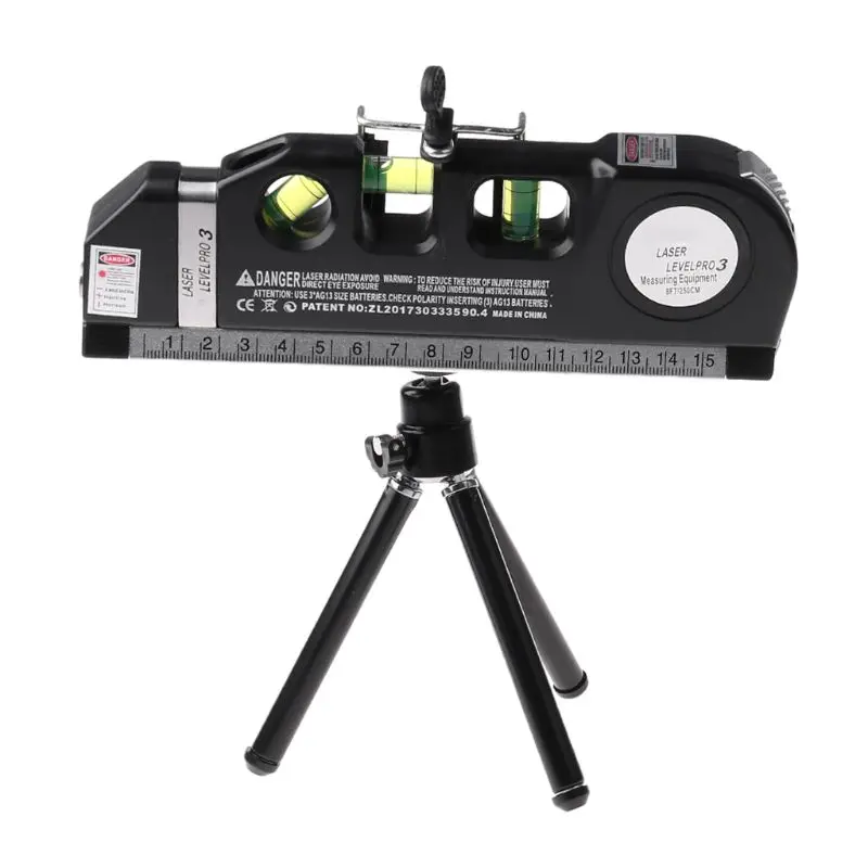 

Multipurpose Laser-Level Levelling with Tripod Bubble Level Ruler 2 Lines Lasers A9LB