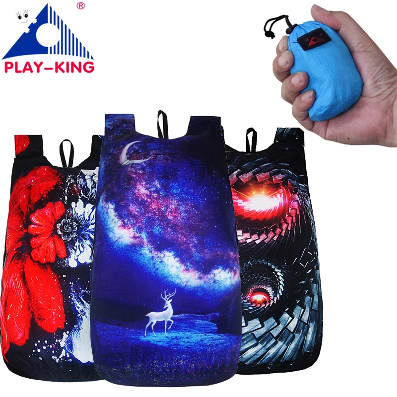 Женский легкий нейлоновый складной рюкзак PLAYKING дорожный водонепроницаемый