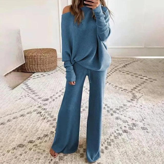 Fashion Long Sleeve Blouse Straight Pants Set 2 Piece Suit Office Ladies  Solid Straight Trousers Fall/Winter 2pcs Outfits Women - AliExpress