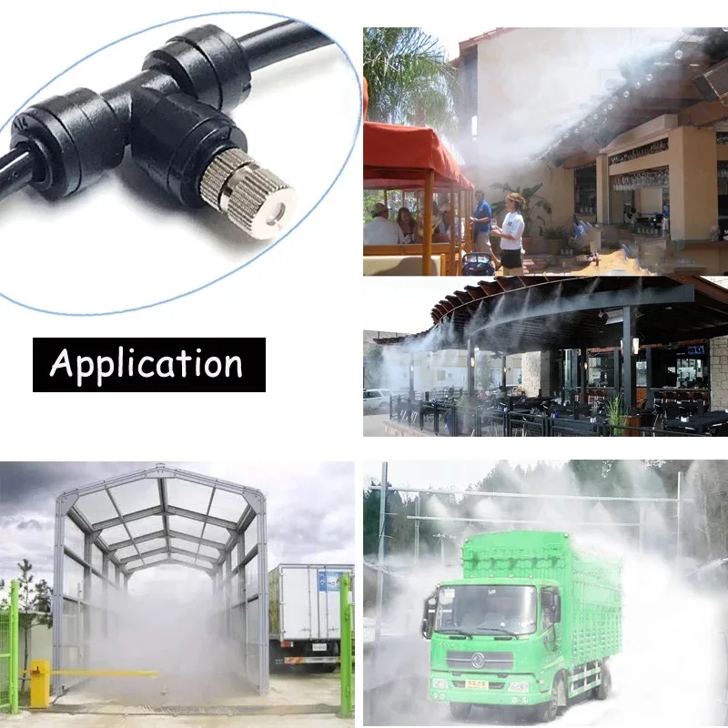 Atomizing Misting Nozzle Garden Water Irrigation Sprinkler Quick Pushing Nozzles For Misting Cooling System 5