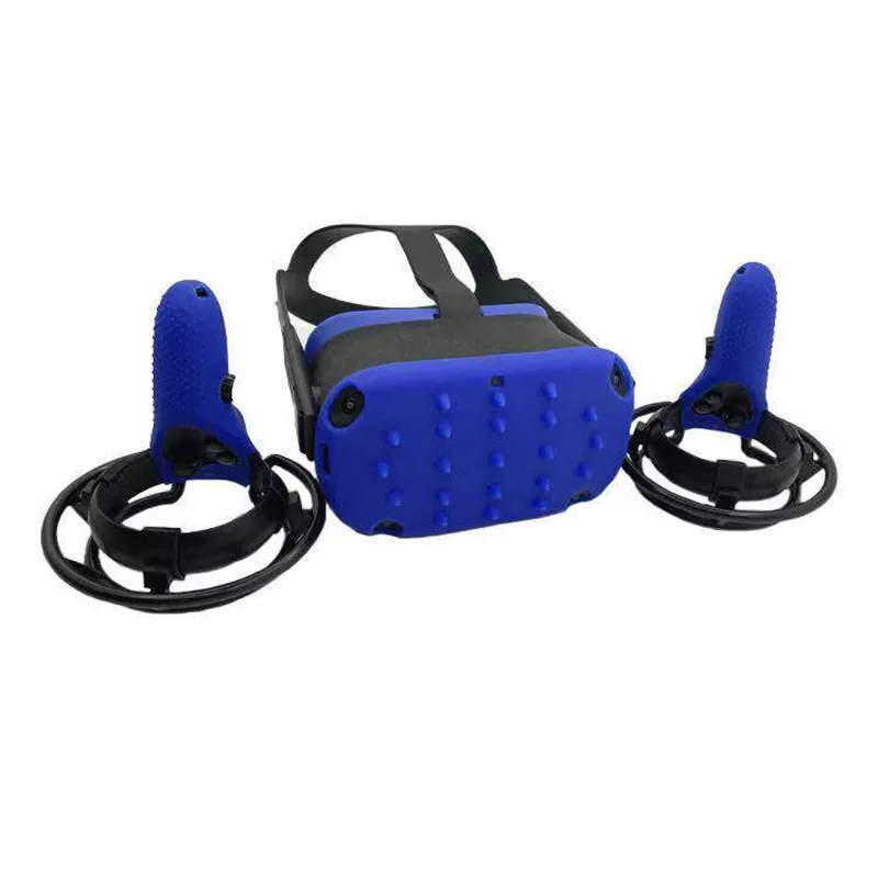 3в1 сенсорный VR контроллер силиконовый чехол+ защитные клетки+ Защитная крышка для шлема для OCULUS Quest/Rift S VR аксессуары