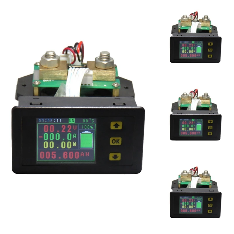 DC 120V 500A LCD Medidor combinado Voltaje Corriente KWh Medidor de va DC 120V 500A LCD Medidor combinado Voltaje Corriente KWh Medidor de va