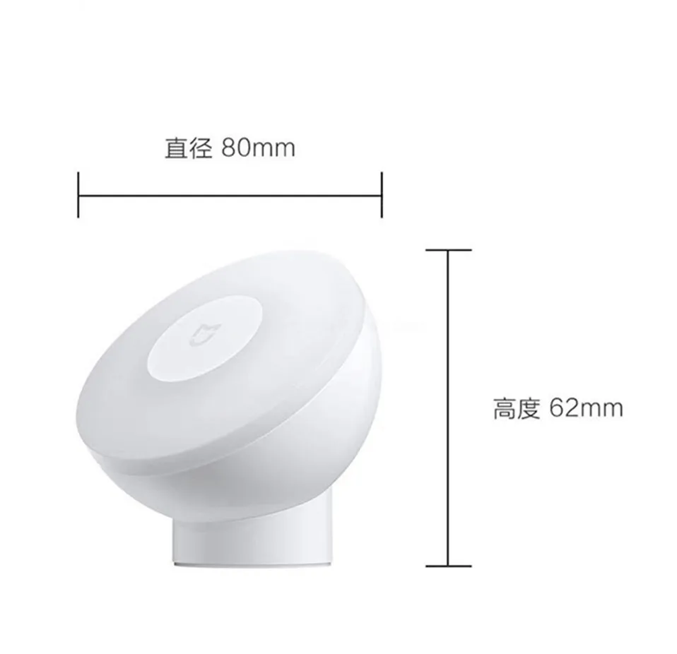 Xiaomi Mijia светодиодный индукционный Ночной светильник 2 360 Вращающаяся Магнитная база Регулируемая яркость инфракрасный датчик тела