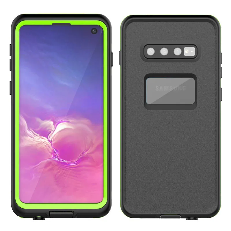 

AiSMei Case for Samsung Galaxy S10 Full Protective Waterproof Phone Case on for Samsung Galaxy S10 Plus S10+ Filp Cover Funda