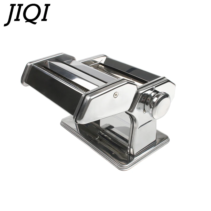 Hand Crank Pasta Maker 2 Blades Stainless Steel Manual Dumpling Noodle Making Machine Pressing Spaghetti Cutter Dough Hanger