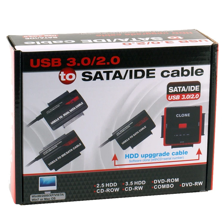 Usb 3,0 для Ide Sata 2,5 3,5 дюйма Hdd жесткий диск адаптер конвертер кабель США штекер