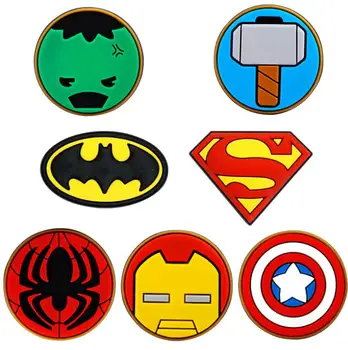 

Mixed 10 pcs Cartoon superheros PVC Flatback Craft Accessories Decor DIY Making