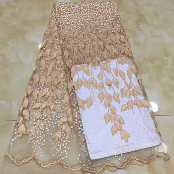 

Best Selling 3D Flower Lace Fabric Nigerian Tulle Mesh Lace Fabrics Material For Evening Dress FFD-1012