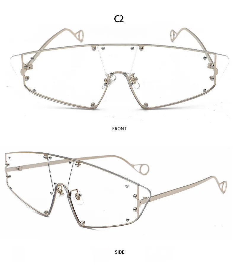 JASPEER, модные солнцезащитные очки Rihanna, женские, Ретро стиль, зеркальные, мужские, оттенки, без оправы, очки, люксовый бренд, металлические заклепки, тренд, женские очки