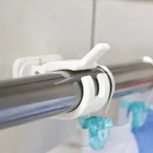 Hot Sale 2 Pcs Hanging Rod End Hanging Clips Adhesive Wall Hanging