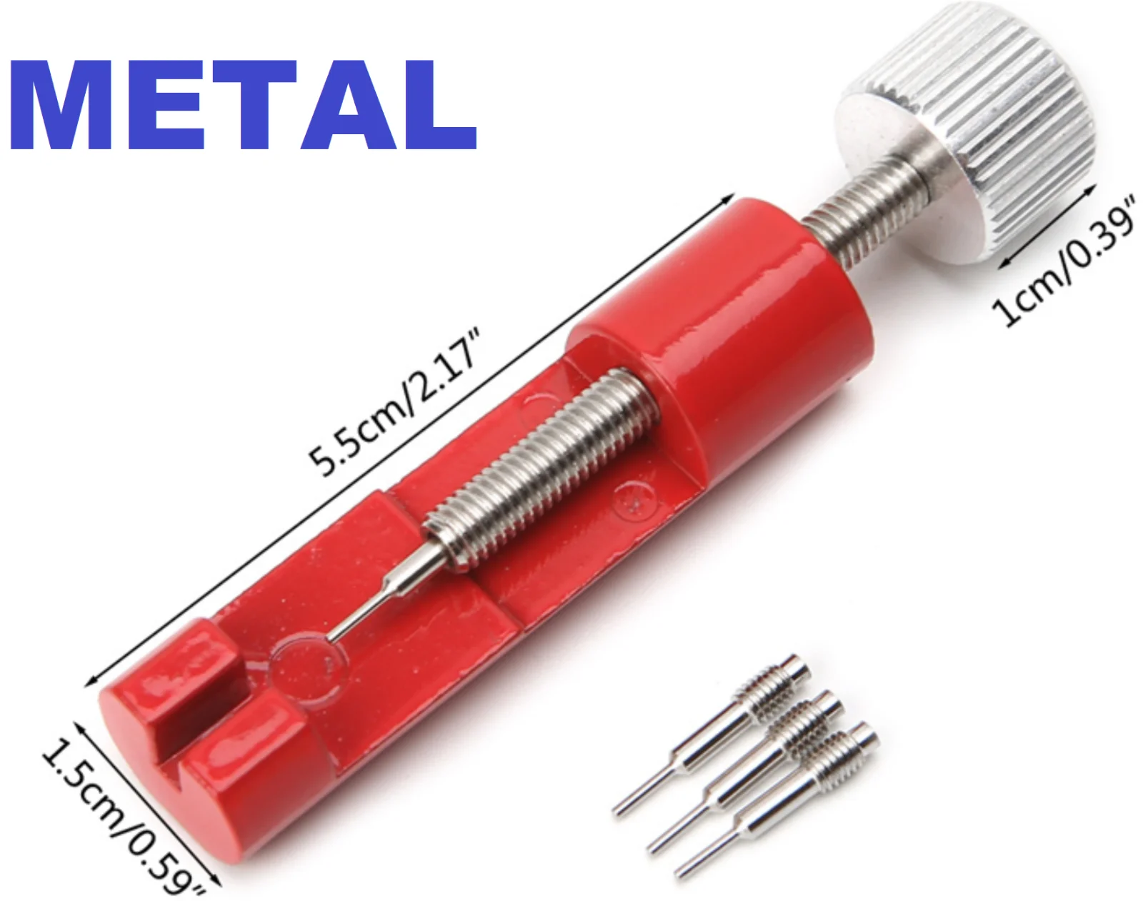 Red Metal Adjuster Watch Band Strap Bracelet Link Pins Remover Repair Tools Kit Red watch repair tools