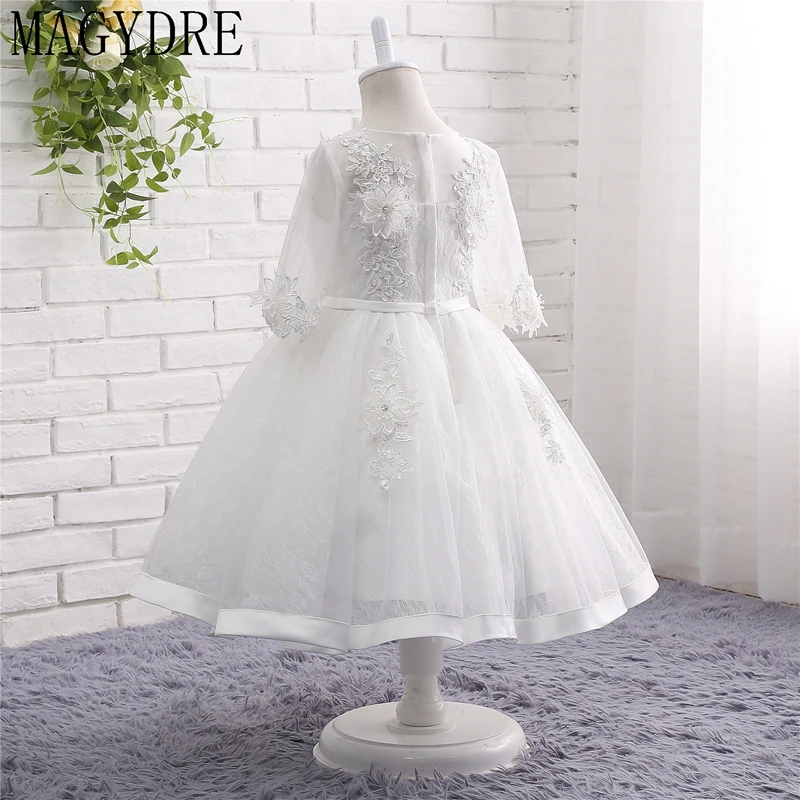 Платья с цветочным рисунком для девочек с аппликацией, фатиновые милые детские платья для первого причастия, платья для вечеринки без рукавов