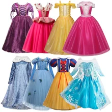 בנות שמלת חג המולד אנה Elsa קוספליי תלבושות שמלות ילדה נסיכת אלזה שמלת עבור מסיבת יום הולדת ילדי ילדי בגדים(China)