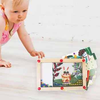 

Baby Magnet Wood Maze Game Animal Cube Children Kid Intellectual Educational Toy Exercise Practical Ability Color Cognition