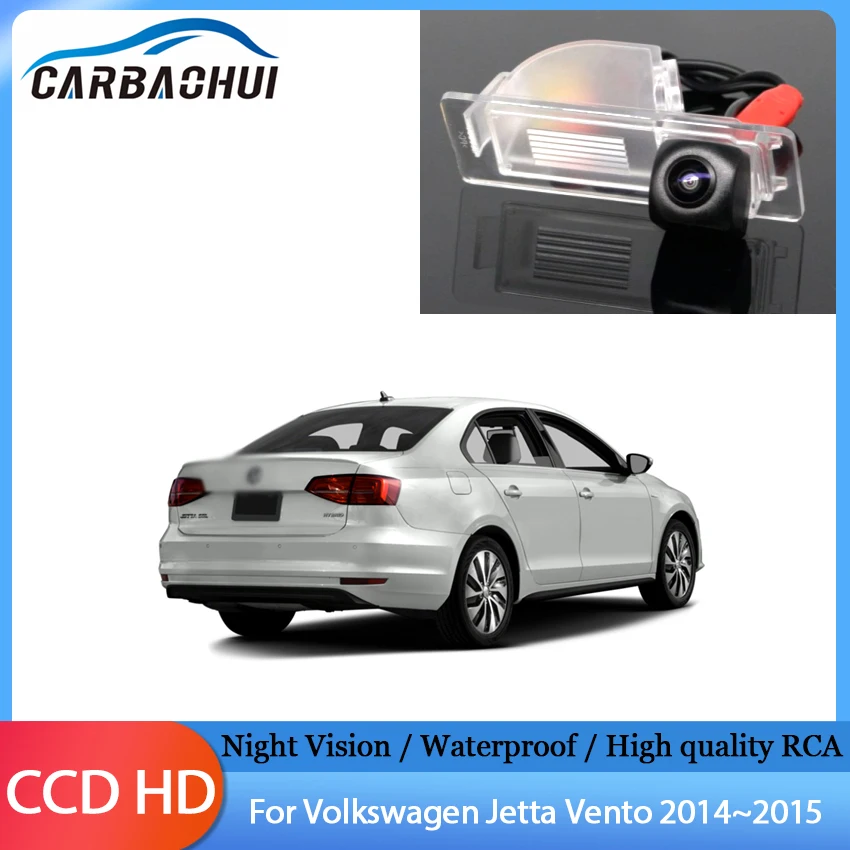 

CCD Car Reverse Camera Night Vision Vehicle Reversing Backup Rear View Parking Camera For Volkswagen Jetta Vento 2014~2015