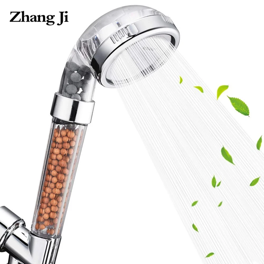 ZhangJi Shower Head 80 mm Super Large Panel SPA Water Saving Filter Anion Handheld High Pressure ABS Quality And Durable | Обустройство
