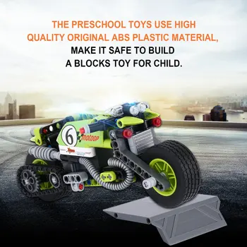 

2020 Biozea 201pcs Technic Building Blocks Set Motorcycle Toy DIY Assembly Stunt King Educational Bricks Toys for Children