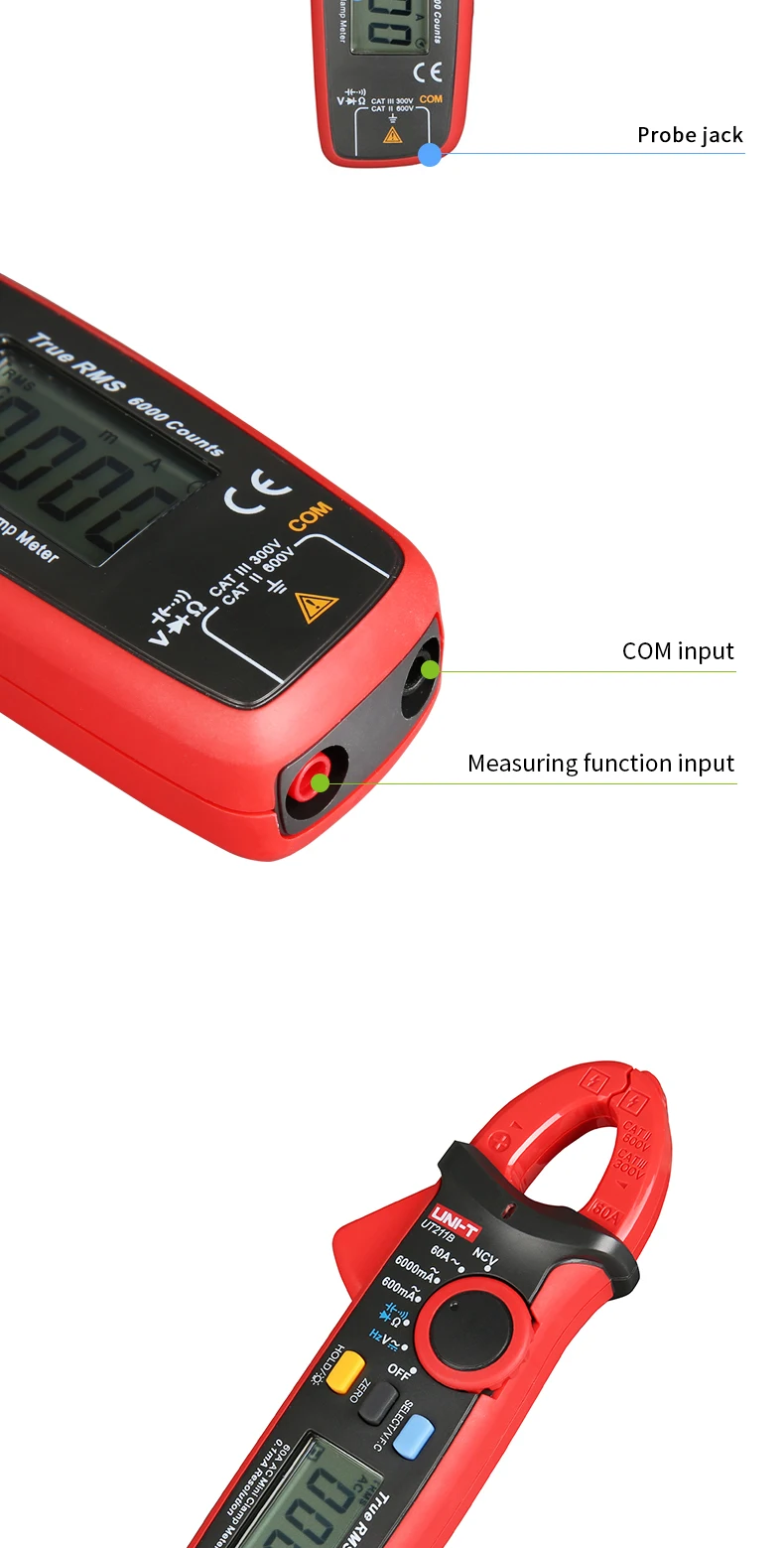 AC/DC 60A Мини цифровой клещи измерительный инструмент True RMS Амперметр V. F. C. NCV сопротивление емкость тест lcd BacklightAC/DC